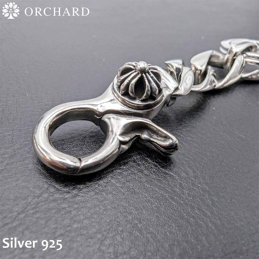 シルバー925 Silver925 キーチェーン クロス ナスカン 喜平チェーン 二