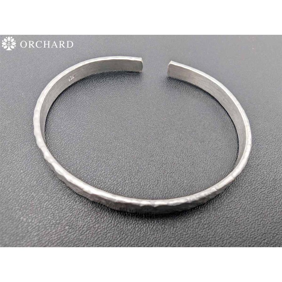 シルバー925 バングル 両耳 カレン族 ハンマード レディース 