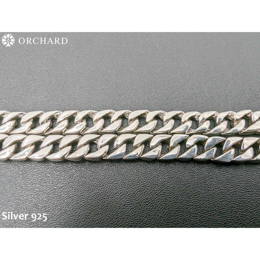 50cm 幅8mm シルバー925 ネックレス マイアミキューバン チェーン 喜平