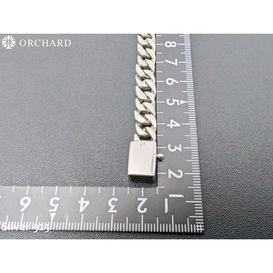 50cm 幅8mm シルバー925 ネックレス マイアミキューバン チェーン 喜平