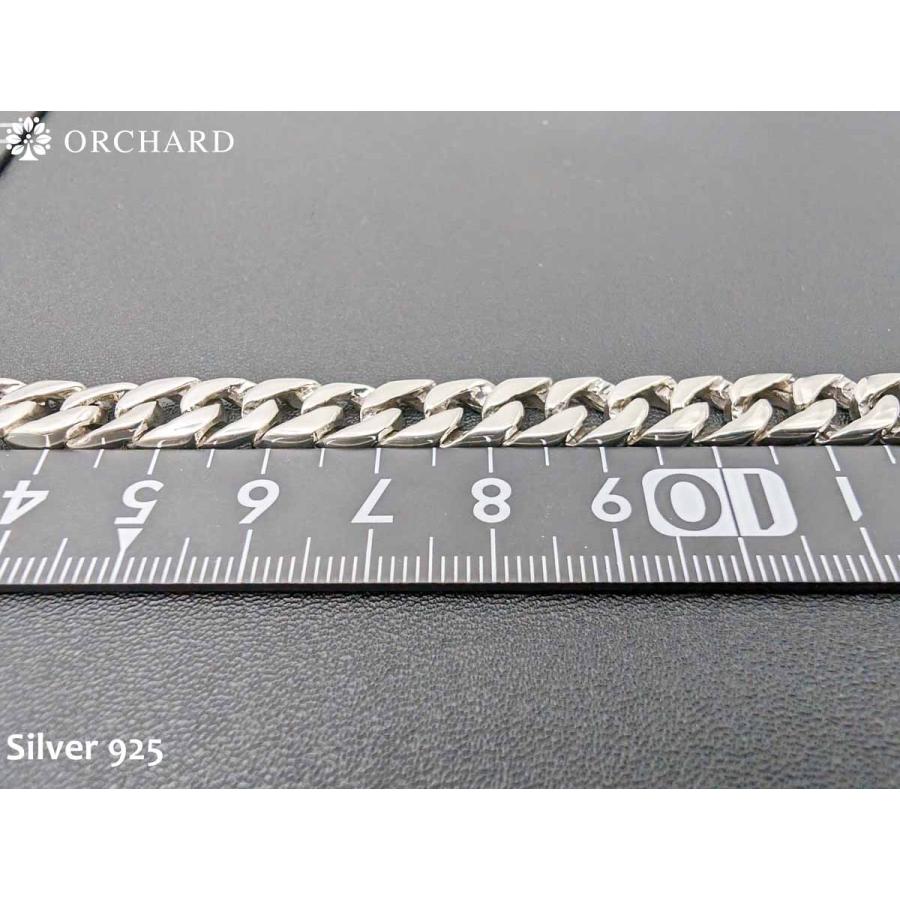 50cm 幅8mm シルバー925 ネックレス マイアミキューバン チェーン 喜平