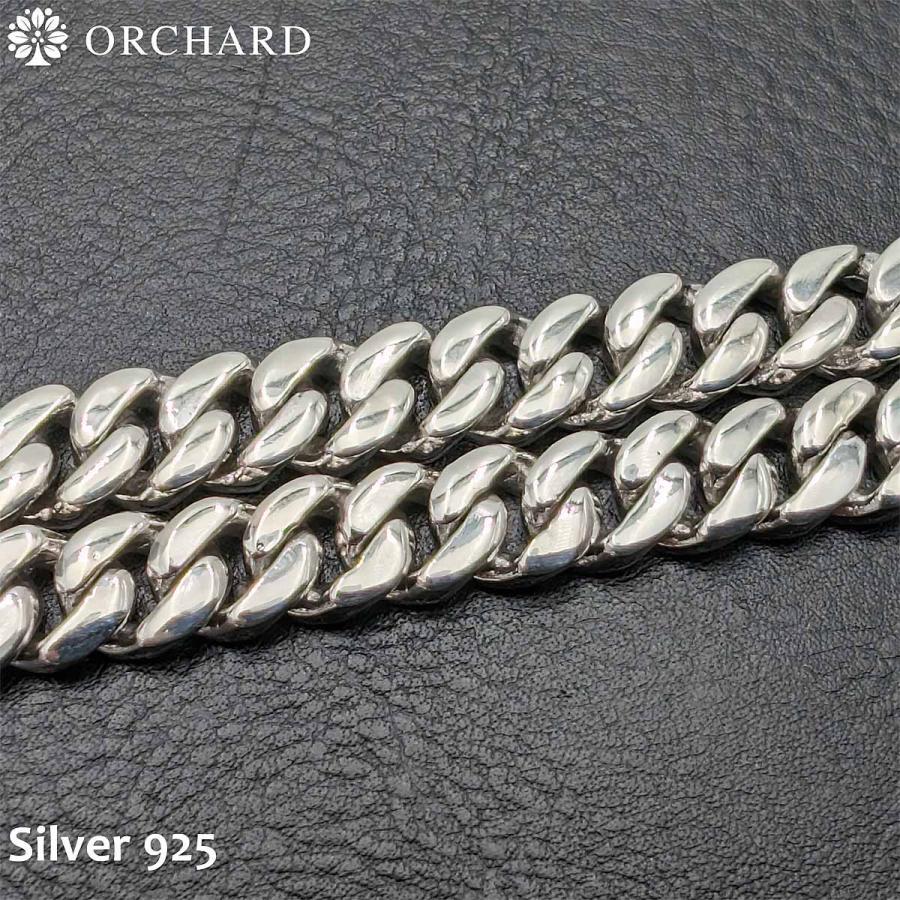 60cm 幅8mm シルバー925 ネックレス マイアミキューバン チェーン 喜平