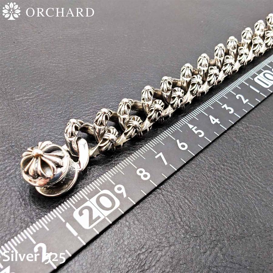 シルバー925 ナスカンチェーン 重厚感 極太 ブレスレット 20cm メンズ