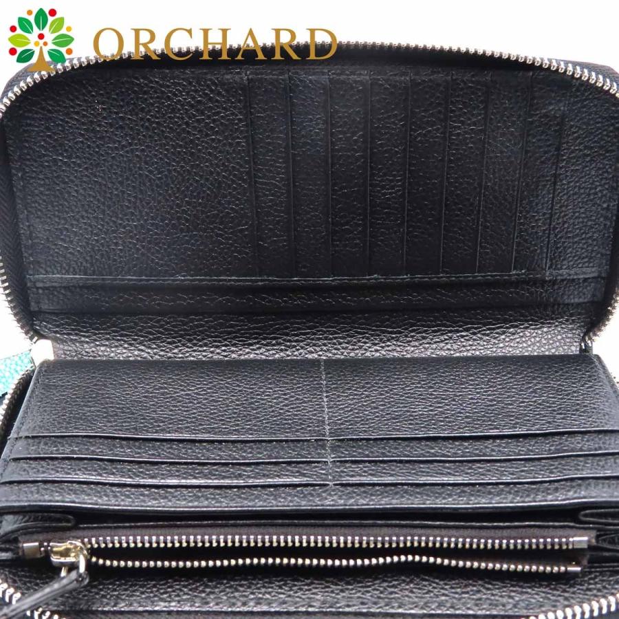 スティングレイ エイ革 ガルーシャ ターコイズブルー 牛革 長財布