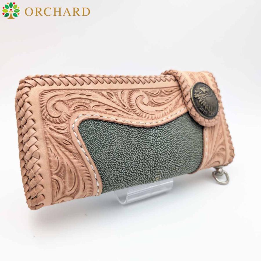 スティングレイ エイ革 ガルーシャ バイカーズウォレット バイカー