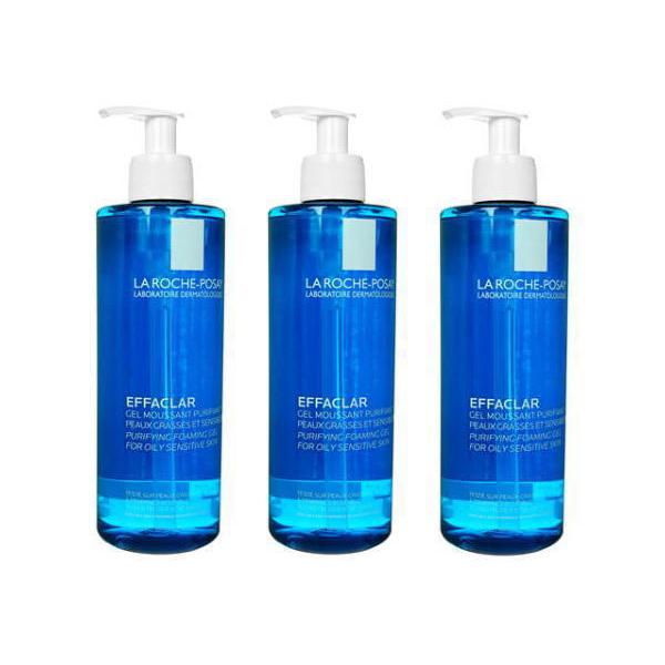 ラロッシュポゼ エファクラピュリファイングフォーミングジェル400ml[ヤマト便] ×3本 (La Roche-Posay) ※使用期限：2025年8月