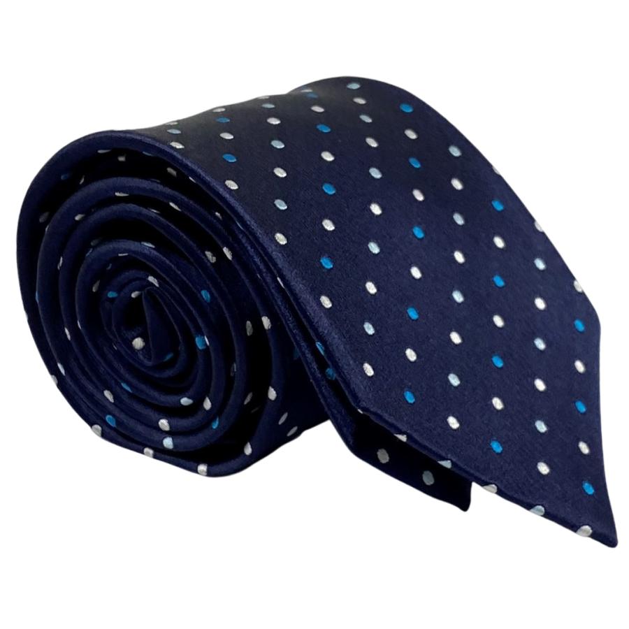 ネクタイ ブルー ドット柄 : オーダースーツ清雅屋 - 通販 - Yahoo