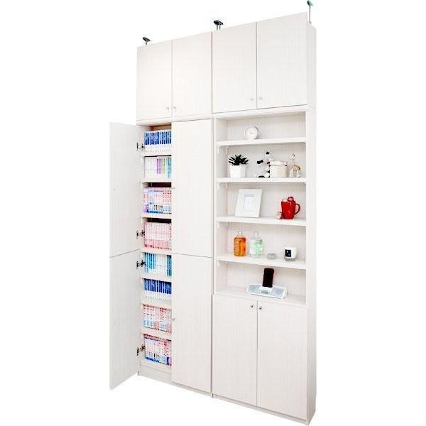 本棚 扉付き オーダー スリム 省スペース 全面扉付 薄型 書棚 オフィス