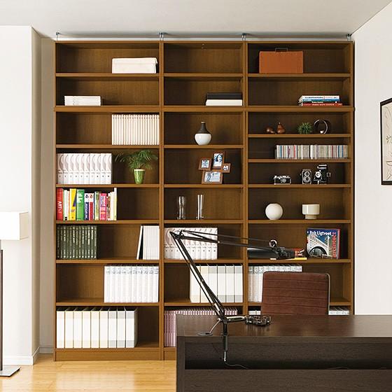 本棚 オーダー スリム 省スペース 突っ張り 薄型 書棚 オフィス マルチ 