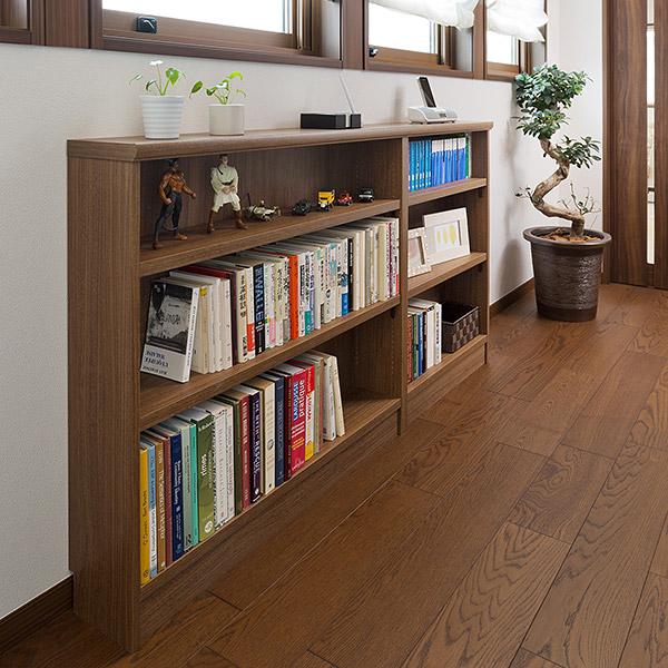 送料無料 日本製 本棚 収納 棚 オーダー本棚 スリム 奥行19cm 高さ80cm