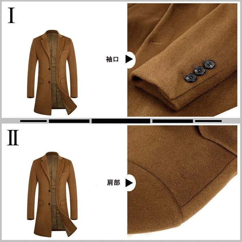 訳あり コート メンズ ウール ロングコート ラシャ オシャレ 通勤コート 冬 ビジネスコート 1702キャメル Us Xxl 日本サイズxxxxl その他ジャケット Forestlakes Net