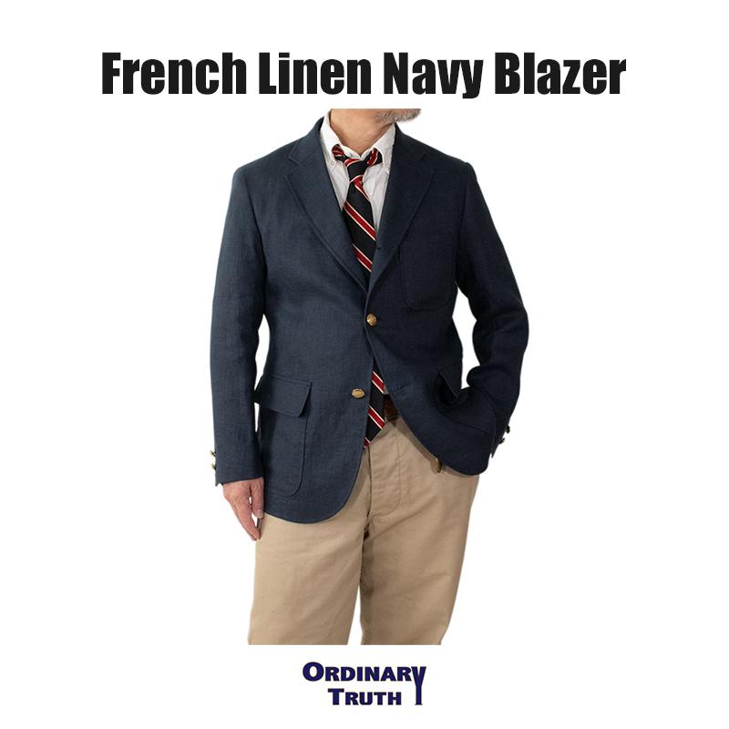 ロージーモンスター　ハンサムリネンジャケット　ネイビー　紺色　夏ジャケット ロージーモンスター ハンサムリネンジャケット ネイビー 紺色 夏