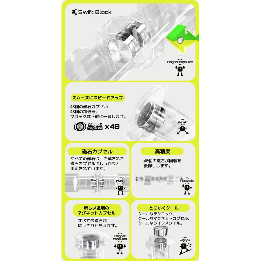 Swift Block 355S マグネット 内蔵 3x3 スピード キューブ ステッカーレス スイフト ブロック GAN CUBEガンキューブ 磁石 磁力 GAN ルービックキューブ |  | 06