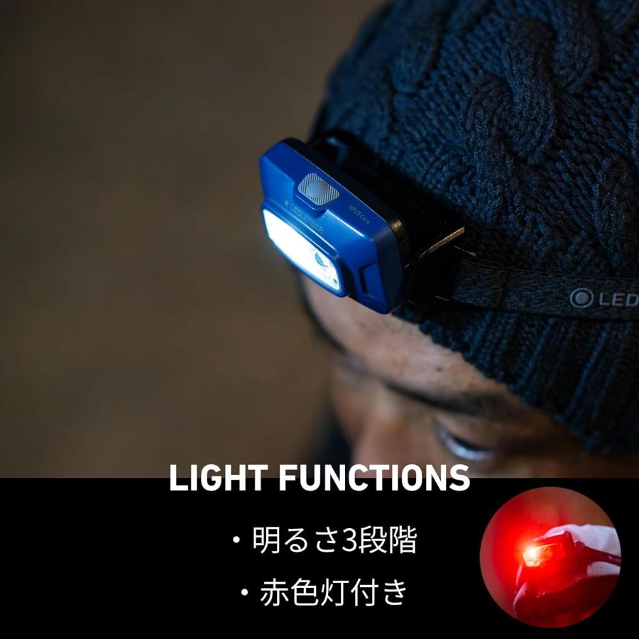 LEDLENSER 502790 ヘッドライト レッドレンザー HF4R Core LED 充電式 最大500ルーメン IP68 防水 小型 ヘッドランプ 懐中電灯 フラッシュライト 頭につける | LEDLENSER | 03