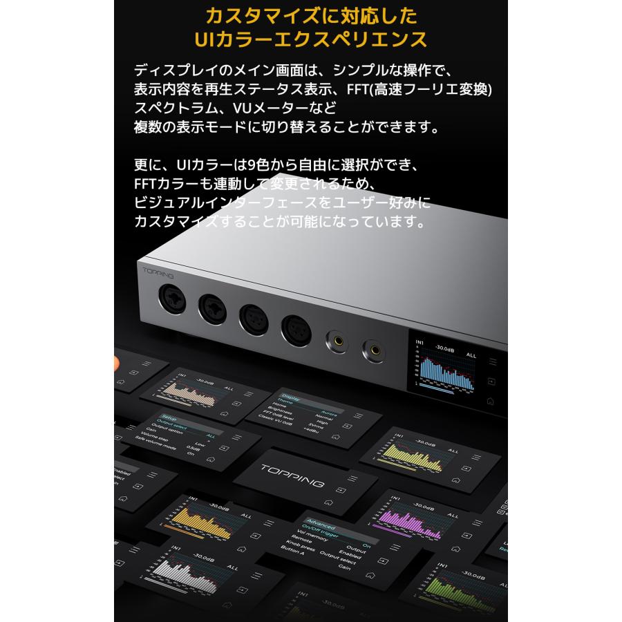 1年保証 TOPPING A900 ヘッドホンアンプ トッピング フルバランス 出力 22000mW 6.35mm 4.4mm 4ピン デュアル 3pin XLR ハイレゾ 高音質 TRS XLR 入力 出力 |  | 10