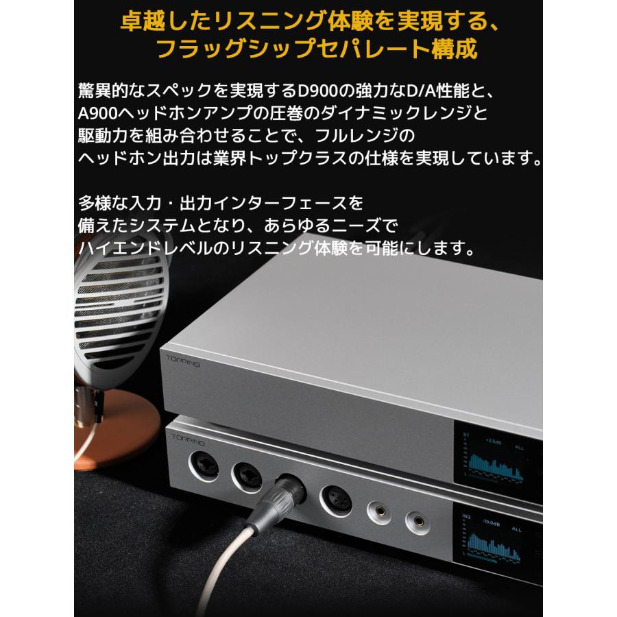 1年保証 TOPPING A900 ヘッドホンアンプ トッピング フルバランス 出力 22000mW 6.35mm 4.4mm 4ピン デュアル 3pin XLR ハイレゾ 高音質 TRS XLR 入力 出力 |  | 13