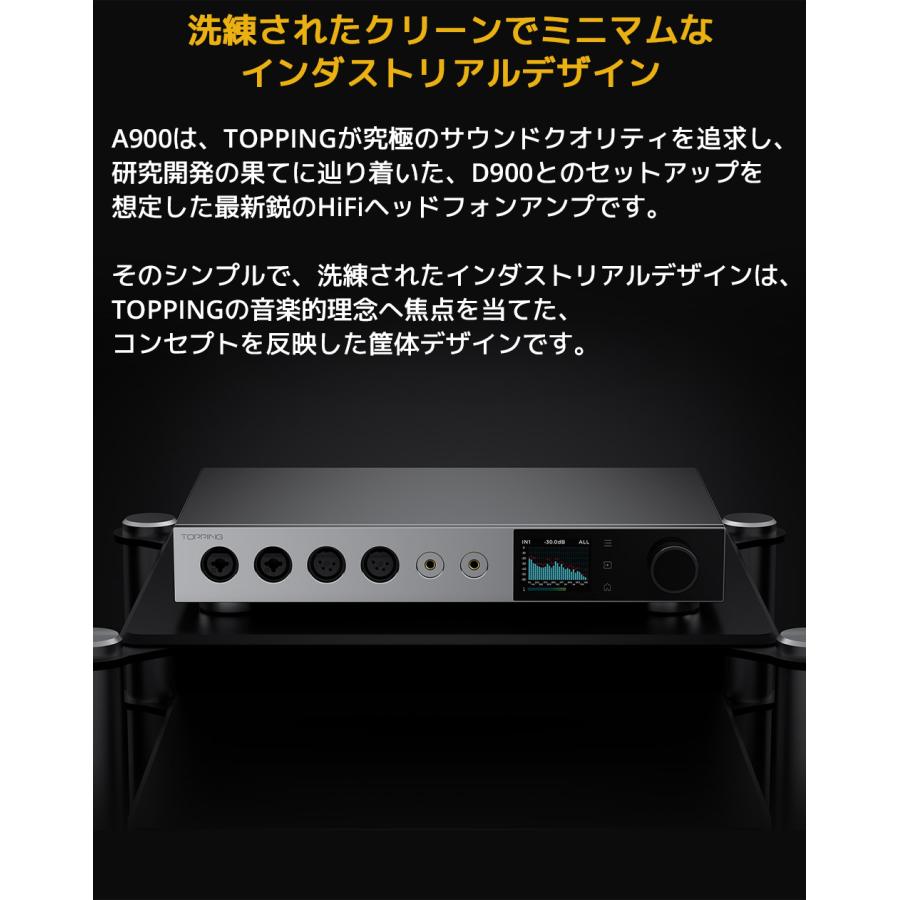 1年保証 TOPPING A900 ヘッドホンアンプ トッピング フルバランス 出力 22000mW 6.35mm 4.4mm 4ピン デュアル 3pin XLR ハイレゾ 高音質 TRS XLR 入力 出力 |  | 05