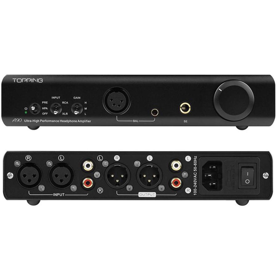 Topping A90 高性能 ヘッドホンアンプ 7600mWx2 プリアンプ XLR バランス シングルエンド 出力 トッピング アンプ 中華 ヘッドホン ヘッドフォン オーディオ |  | 22