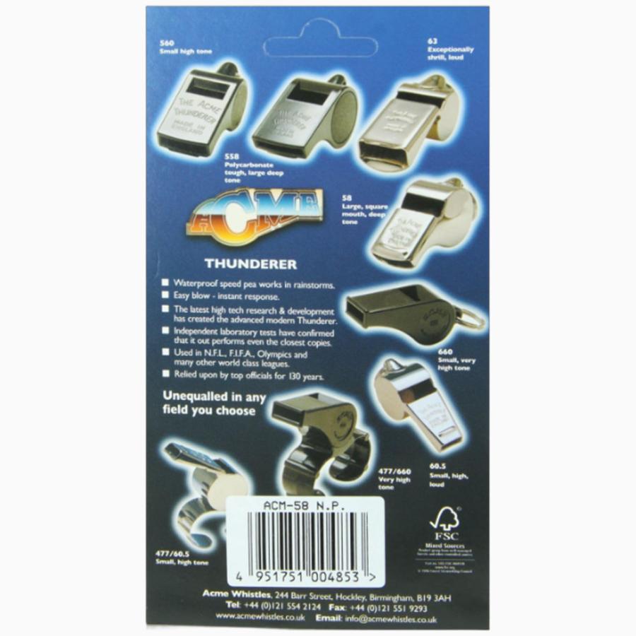 ACME 審判用 ホイッスル 大 コルクタイプ ACM58 アクメ 笛 低音 低音域 レフリー 世界大会 審判 ニッケル オフィシャル 金属製 |  | 02