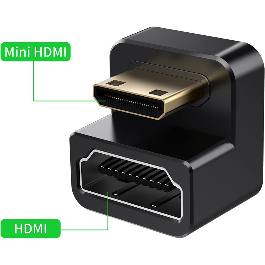 AGVEE ミニHDMIオス HDMIメス アダプター 180度角度付き U型 4K 60HZ コンバータ カプラ コネクタ エクステンダー ポータブル ディスプレイ |  | 04