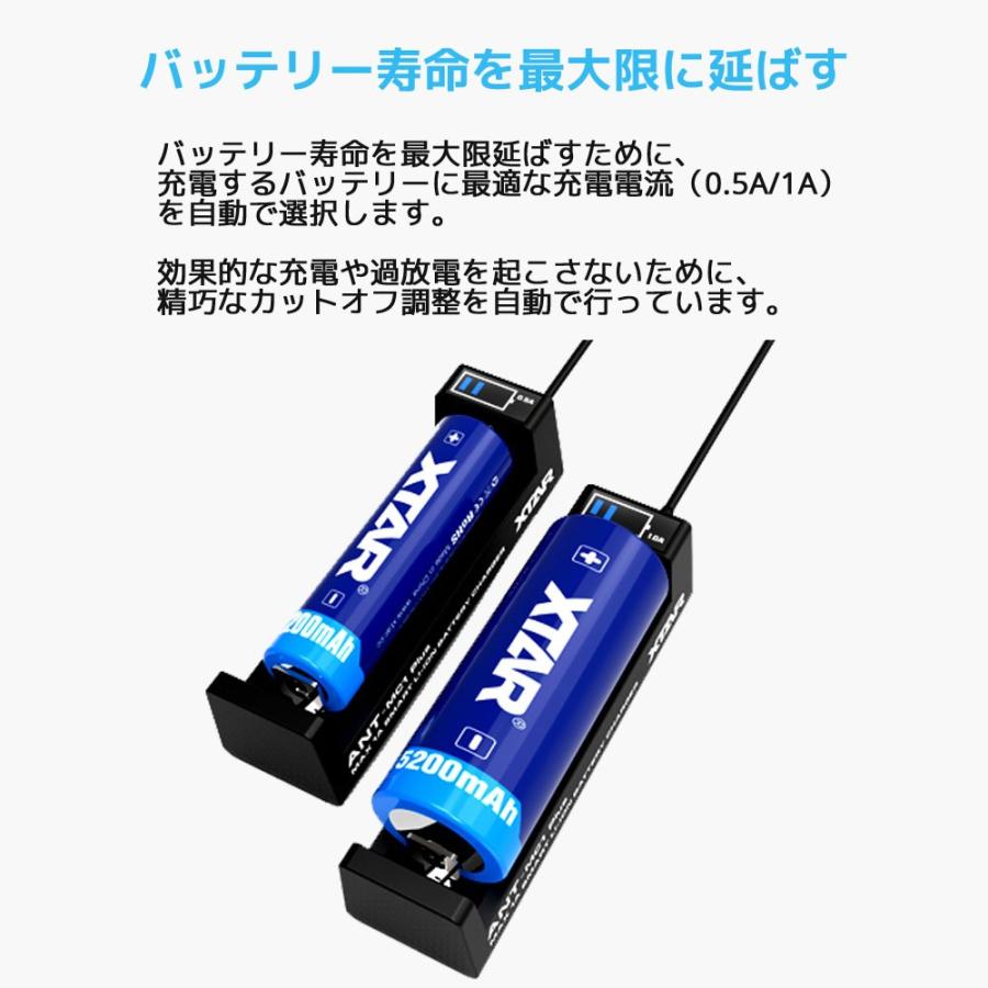 XTAR エクスター ANT MC1 Plus 14500 18650 対応 リチウムイオン 充電器 高速 急速 USB充電器 充電池 過放電解除 | XTAR | 01