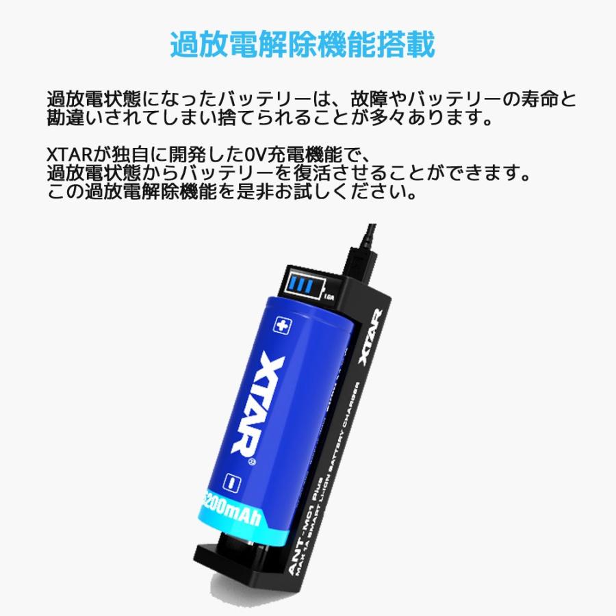 XTAR エクスター ANT MC1 Plus 14500 18650 対応 リチウムイオン 充電器 高速 急速 USB充電器 充電池 過放電解除 | XTAR | 05