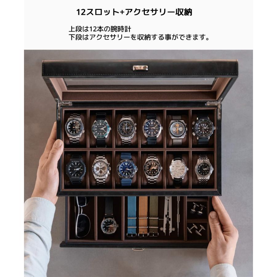 良品 TAWBURY 高級腕時計収納ボックス 12スロット Tawbury 腕時計収納ケース 12スロット ターバリー ベイズ