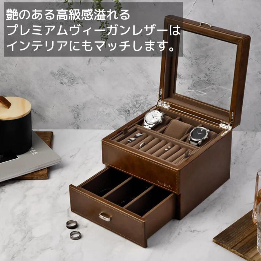 Tawbury 高級 腕時計 3本 ジュエリー ケース アクセサリー 収納 Tawbury 高級 腕時計 3本 ジュエリー ケース アクセサリー 収納