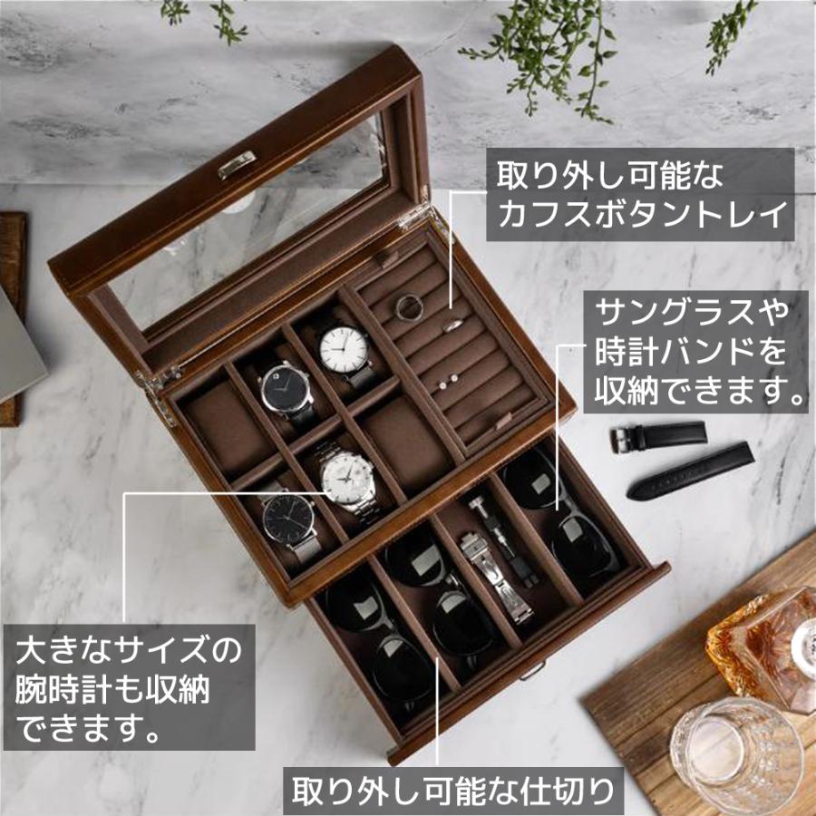 Tawbury 高級 腕時計 6本 ジュエリー ケース アクセサリー 収納 Tawbury 高級 腕時計 6本 ジュエリー ケース アクセサリー 収納