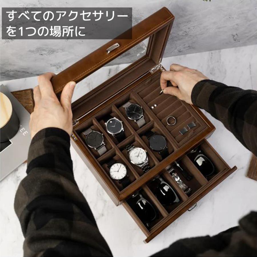 Tawbury 高級 腕時計 6本 ジュエリー ケース アクセサリー 収納 Tawbury 高級 腕時計 6本 ジュエリー ケース アクセサリー 収納