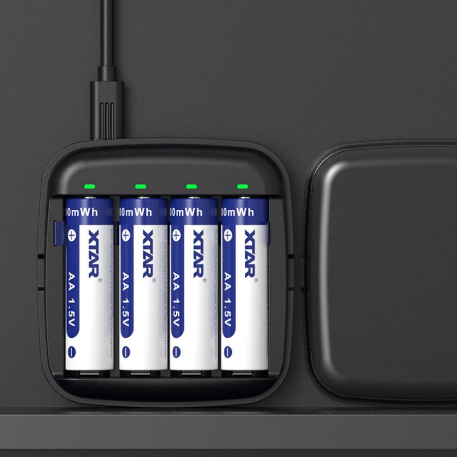 XTAR(エクスター) BC4 リチウムイオン 充電器 4スロット USB 充電池 単3 単4 対応 小型 バッテリーチャージャー モバイルバッテリー コンパクト 電池 | XTAR | 12