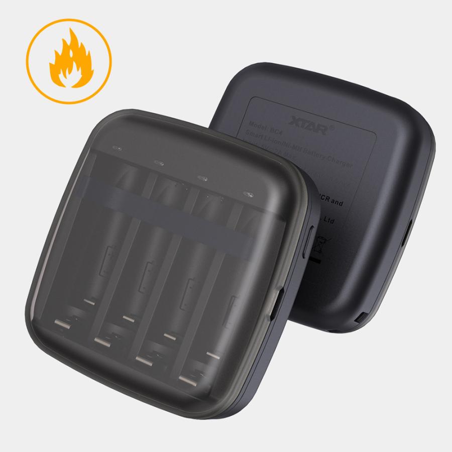 XTAR(エクスター) BC4 リチウムイオン 充電器 4スロット USB 充電池 単3 単4 対応 小型 バッテリーチャージャー モバイルバッテリー コンパクト 電池 | XTAR | 13