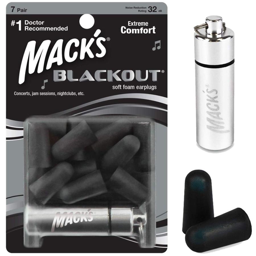 音楽専用 耳栓 マックス ブラックアウト ソフトフォーム 7ペア 14個