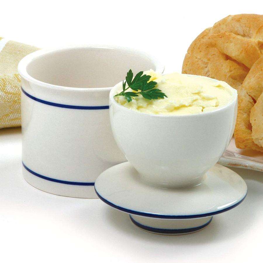 Norpro バターキーパー バターを1ヶ月常温保存でき、バターが柔らかいまま使えます。バターベル バターケース  バター保存 保管 保存容器 陶磁器 セラミック | 