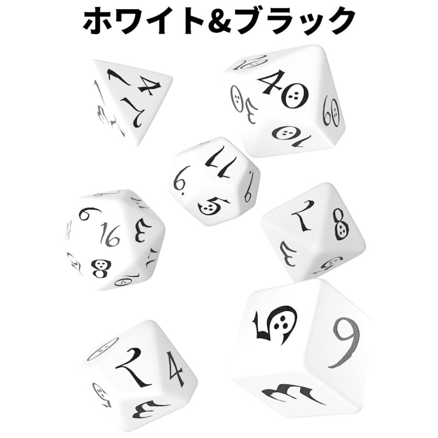 Q-WORKSHOP クラシックダイス 7個セット さいころ ダイス サイコロ 4面 6面 8面 10面 テンズ10 12面 20面 Classic Dice Set |  | 08