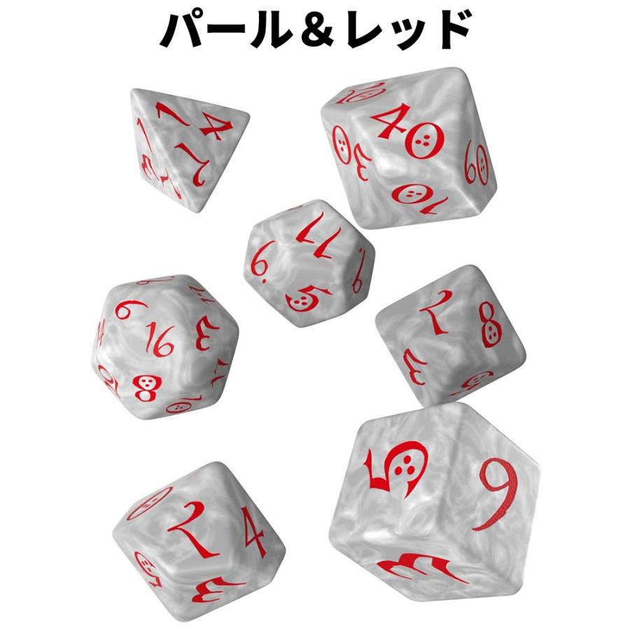 Q-WORKSHOP クラシックダイス 7個セット さいころ ダイス サイコロ 4面 6面 8面 10面 テンズ10 12面 20面 Classic Dice Set |  | 14