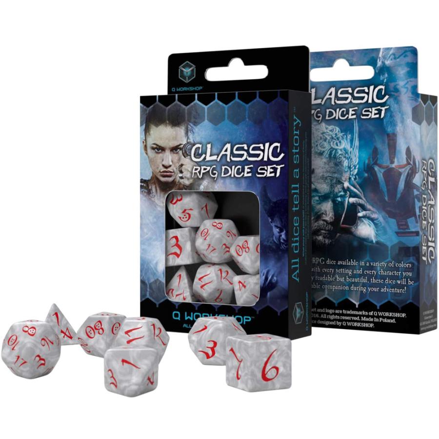 Q-WORKSHOP クラシックダイス 7個セット さいころ ダイス サイコロ 4面