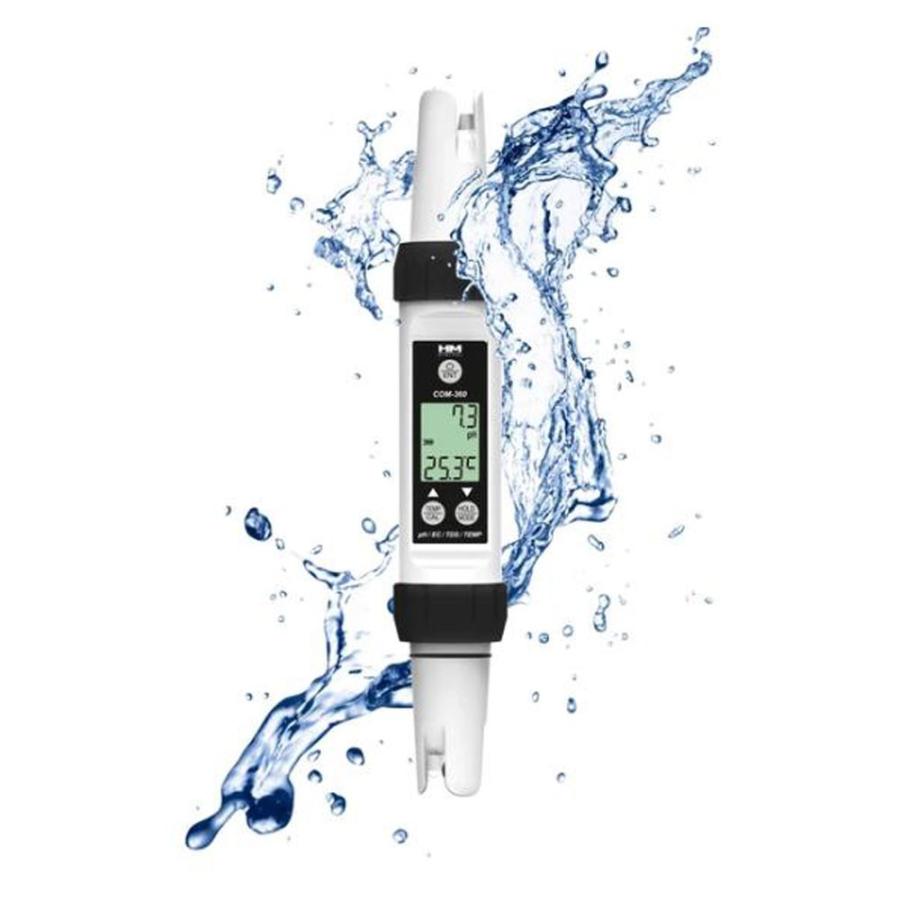 HM デジタル COM-360 高精度 EC値 TDS値 pH値 塩分 濃度 水温 測定器 防水 デジタルECメーター 電気伝導率計 水質 水槽 HM Digital アクアプロ コーヒー |  | 03