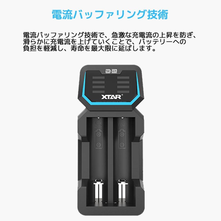 XTAR（エクスター） D2 14500 18650 対応 リチウムイオン 充電器 2