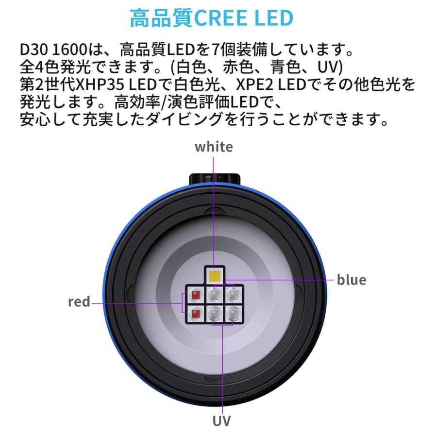 XTAR エクスター D30 1600 ダイビングライト 1600ルーメン ダイビング用 フラッシュライト ハンドライト ハンディライト 懐中電灯 LED ライト 防水 |  | 03