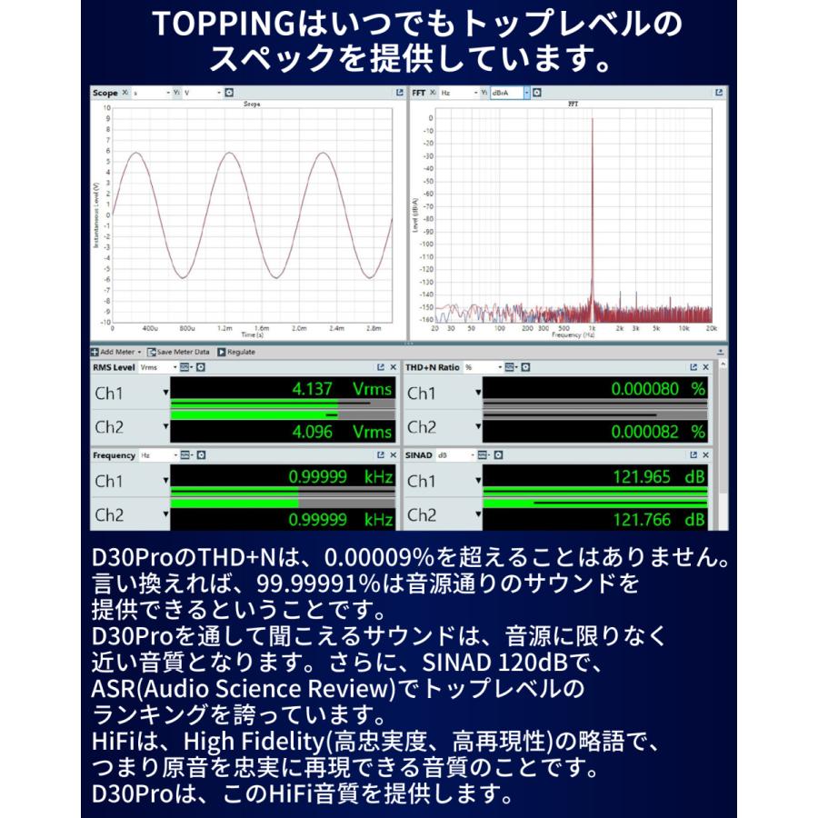 Topping トッピング D30 Pro USB DAC ハイエンドモデル リモコン付き プリアンプ機能搭載 光学 同軸 USB 入力 RCA XLR 出力 DAC ダック D30Pro |  | 07