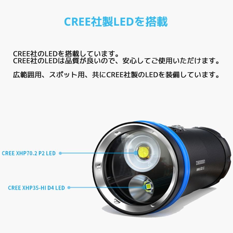 XTAR エクスター D36 5800II ダイビング用 懐中電灯 ダイビングライト 最大 防水 LED ハンディライト フラッシュライト |  | 03