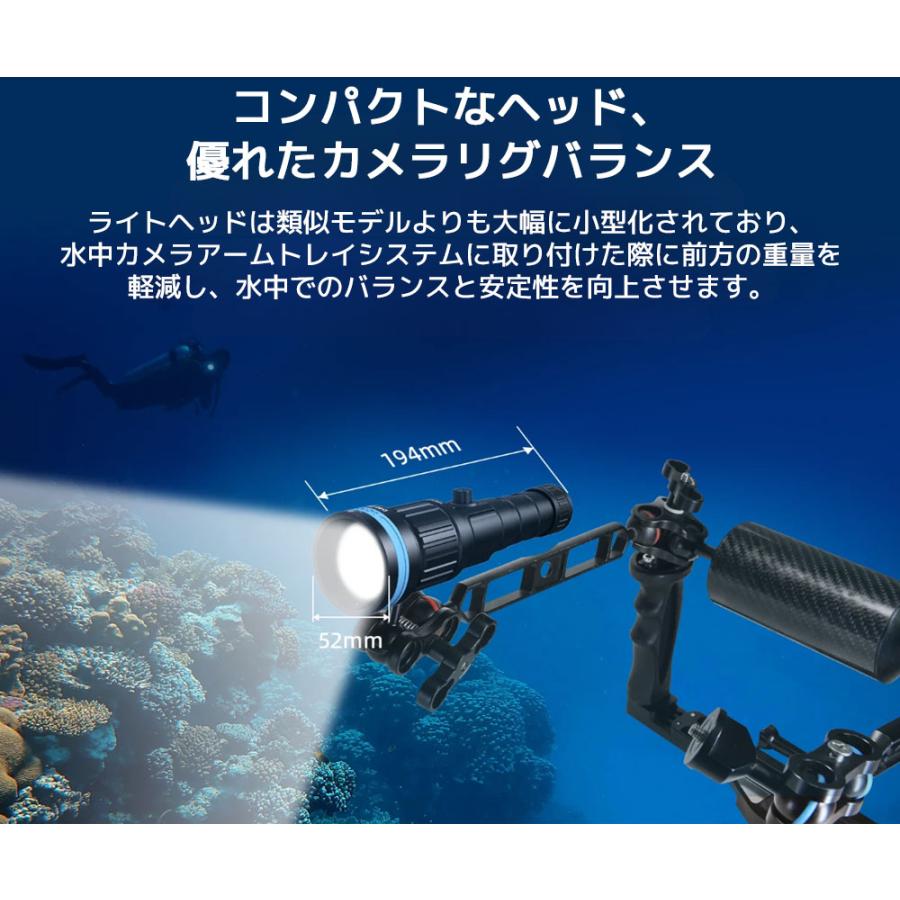 XTAR D40 ZOOM 1600ルーメン ダイビングライト LED ダイビング 用 懐中電灯 エクスター 21700 リチウムイオン 電池 充電式 ストラップ 長時間 水中 |  | 08