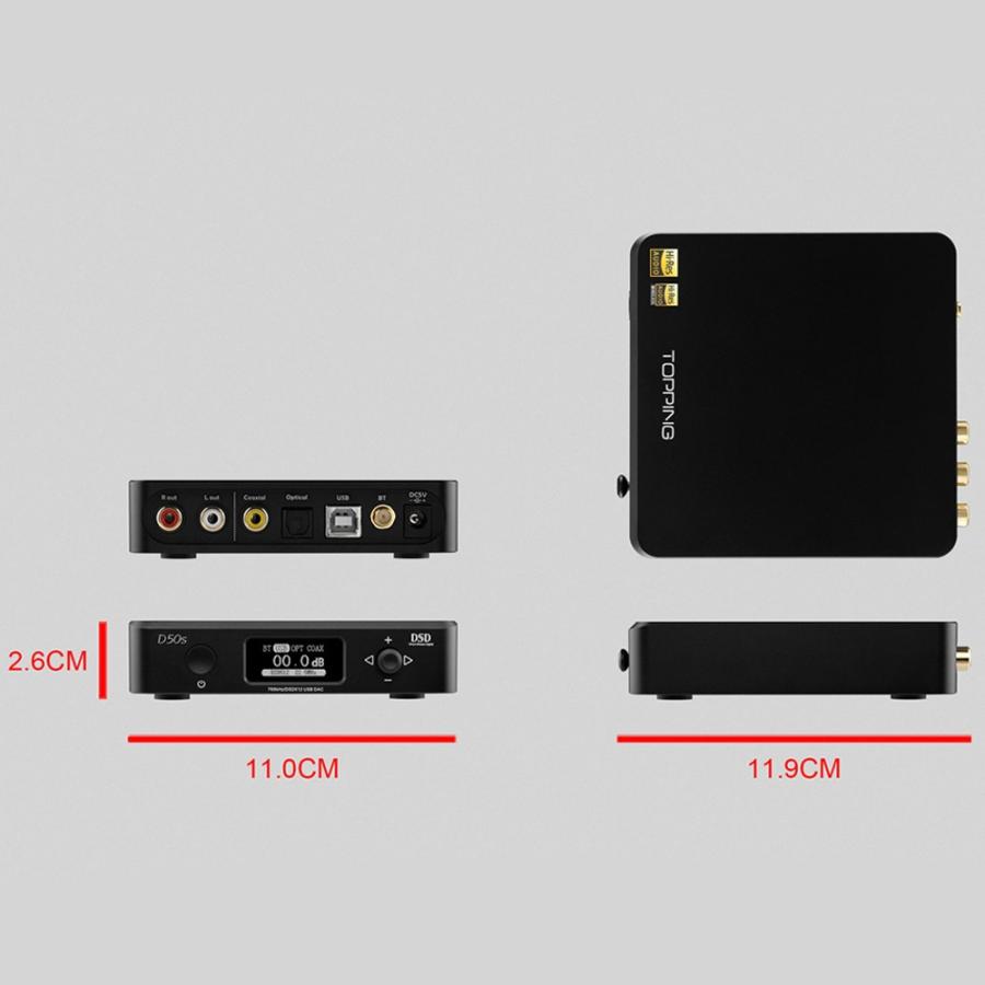 Topping トッピング D50s デスクトップDAC ハイエンドモデル Bluetootht5.0 対応 リモコン付き プリアンプ 有線接続 DAC 中華 |  | 16