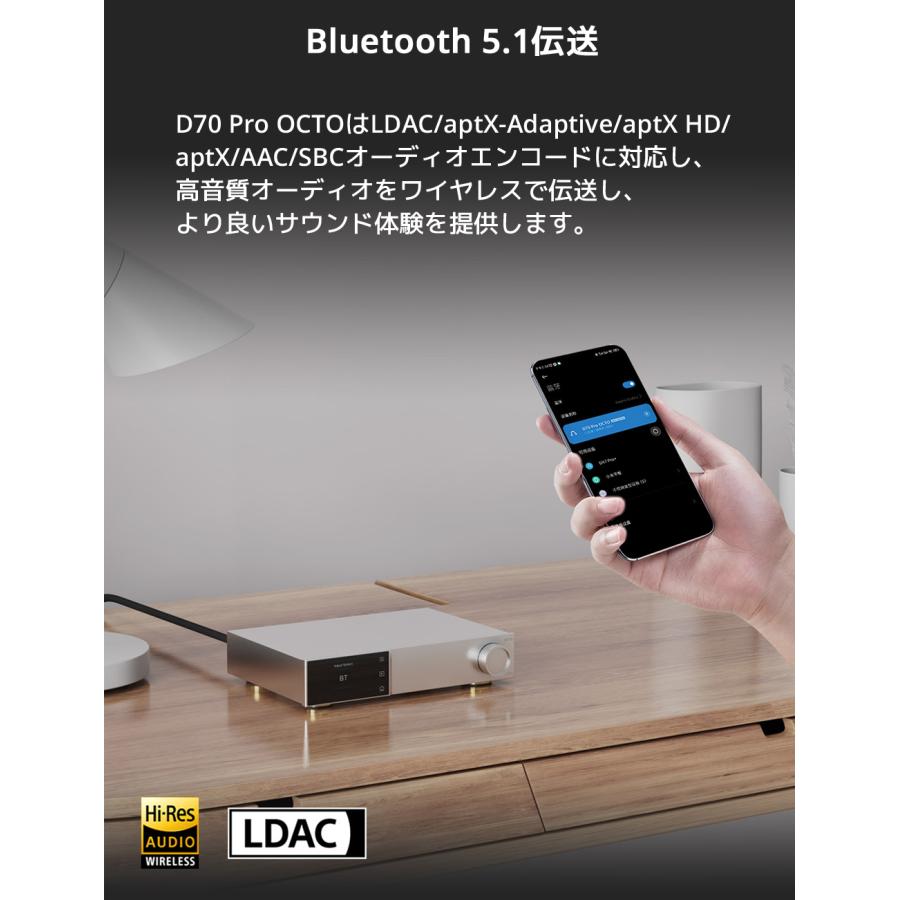 1年保証 Topping D70 Pro OCTO HIFI DAC トッピング ハイレゾ CS43198×8 Bluetooth5.1 LDAC対応  ダック DAコンバーター |  | 10