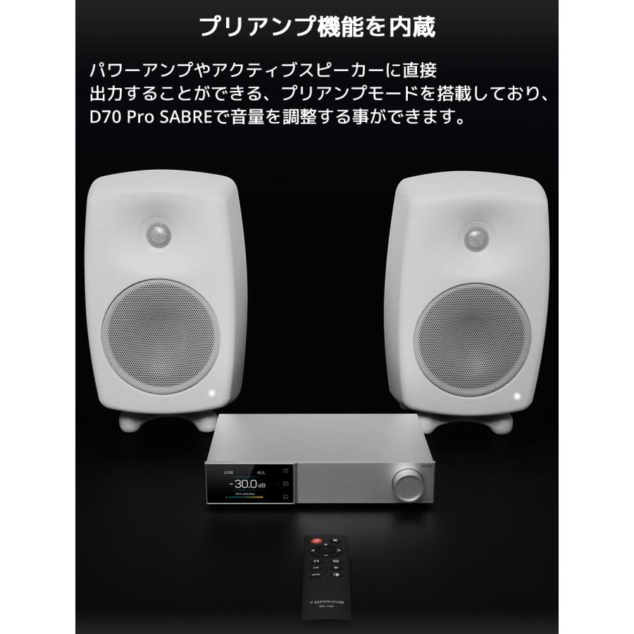 1年保証 Topping D70 Pro SABRE フルバランス HIFI DAC トッピング ダック ハイレゾ USB Bluetooth5.1 LDAC ESS ES9039SPRO |  | 15