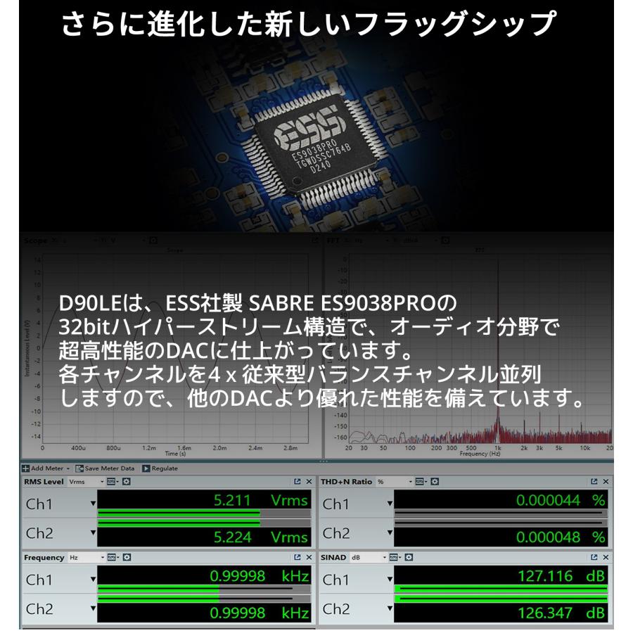 Topping D90LE フルバランス HIFI USB DAC 1年保証 ハイエンドモデル LDAC 対応 ES9038PRO ハイレゾ  IIS i2S トッピング ダック |  | 14