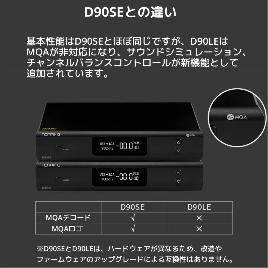 Topping D90LE フルバランス HIFI USB DAC 1年保証 ハイエンドモデル LDAC 対応 ES9038PRO ハイレゾ  IIS i2S トッピング ダック |  | 05