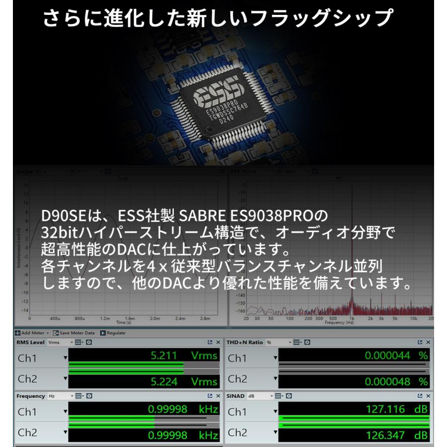 Topping D90SE フルバランス HIFI DAC ハイエンドモデル MQA Bluetootht5.0対応 LDAC ハイレゾ トッピング D90 SE ダック 中華 |  | 13