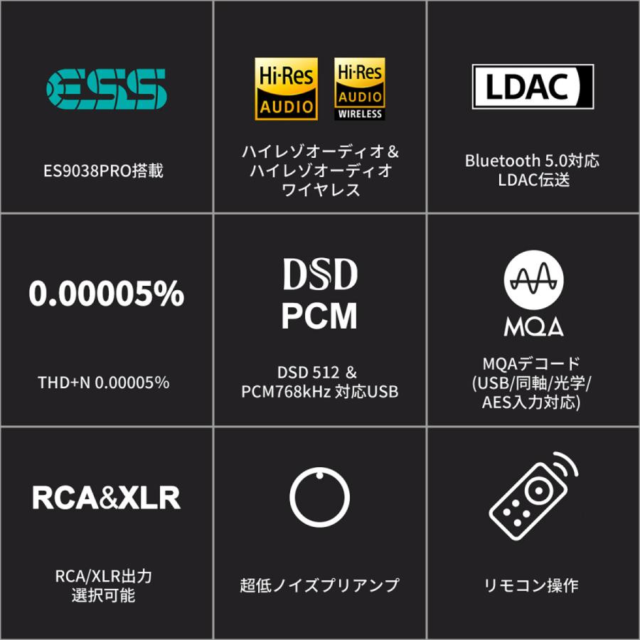Topping D90SE フルバランス HIFI DAC ハイエンドモデル MQA Bluetootht5.0対応 LDAC ハイレゾ トッピング D90 SE ダック 中華 |  | 04